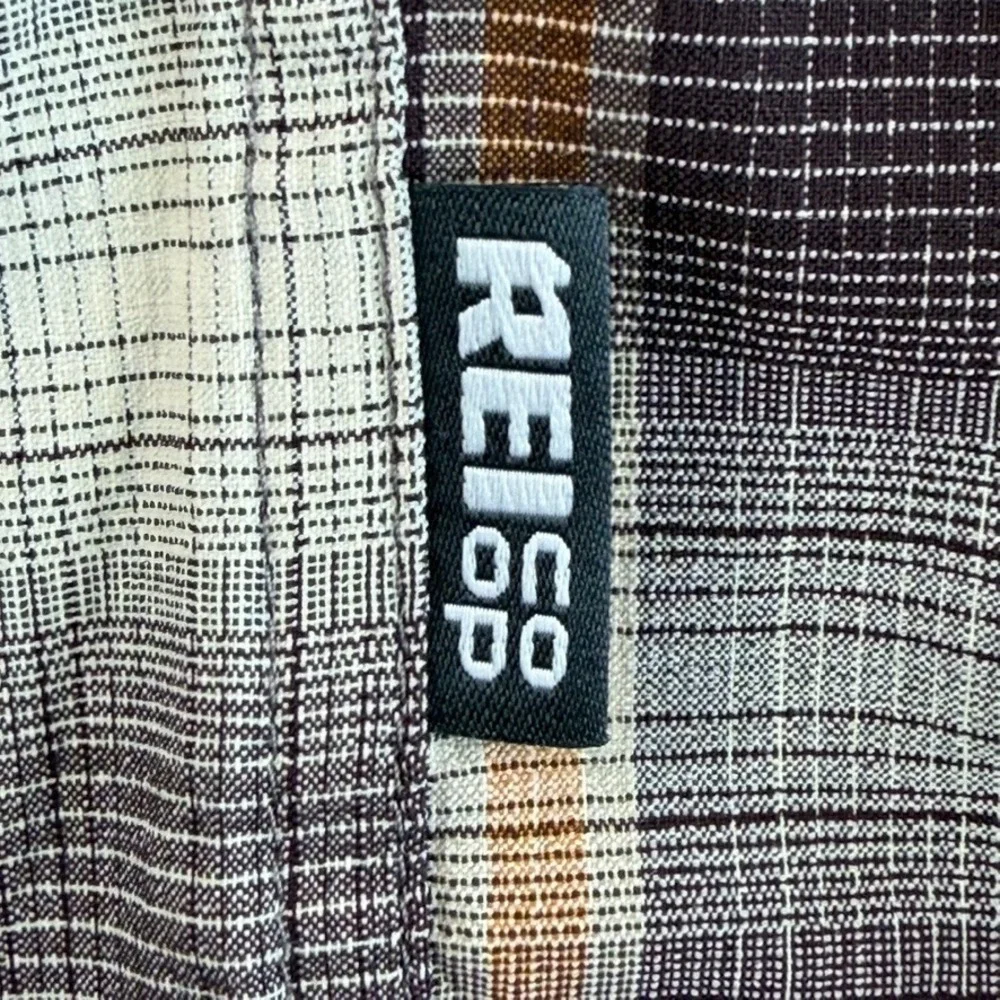 REI Co Op Sahara Tech‎ Shirt in Brown Plaid Men XL Outdoor Vented Hiking NWOT